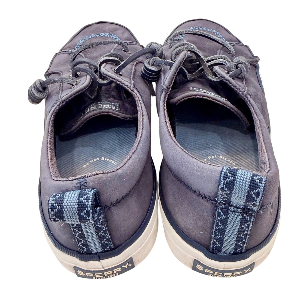 Sperry Crest Vibe Navy Leather Slip On Sneakers STS88485 Womens 8 - Picture 5 of 6